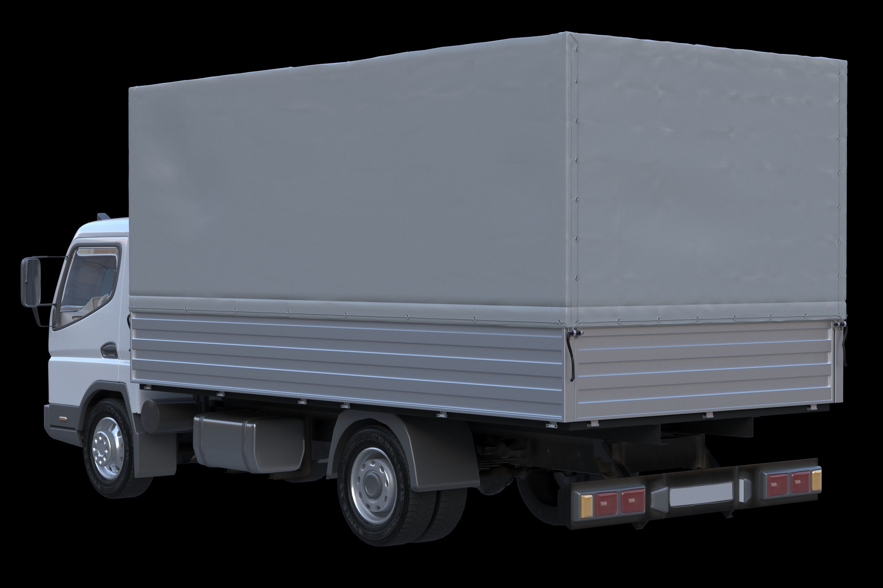 cargo van truck van isotherm baw chassis 3D Model Collection_67