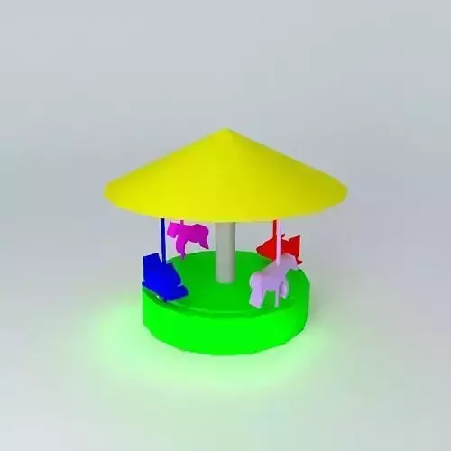Tiovivo colorful carousel