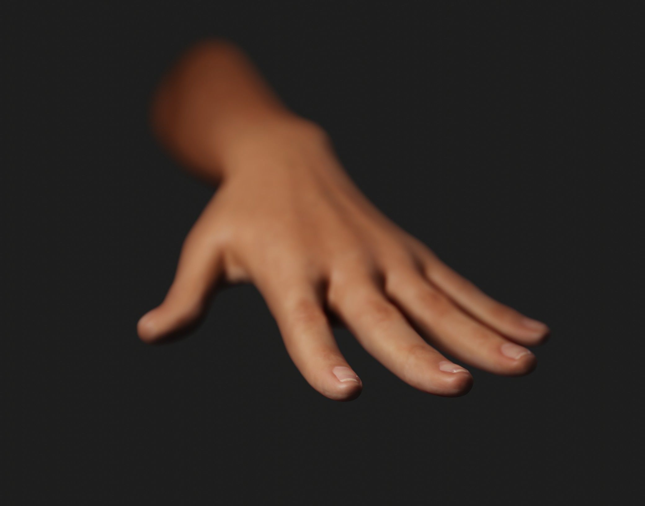 Female Left Hand 3D model_6
