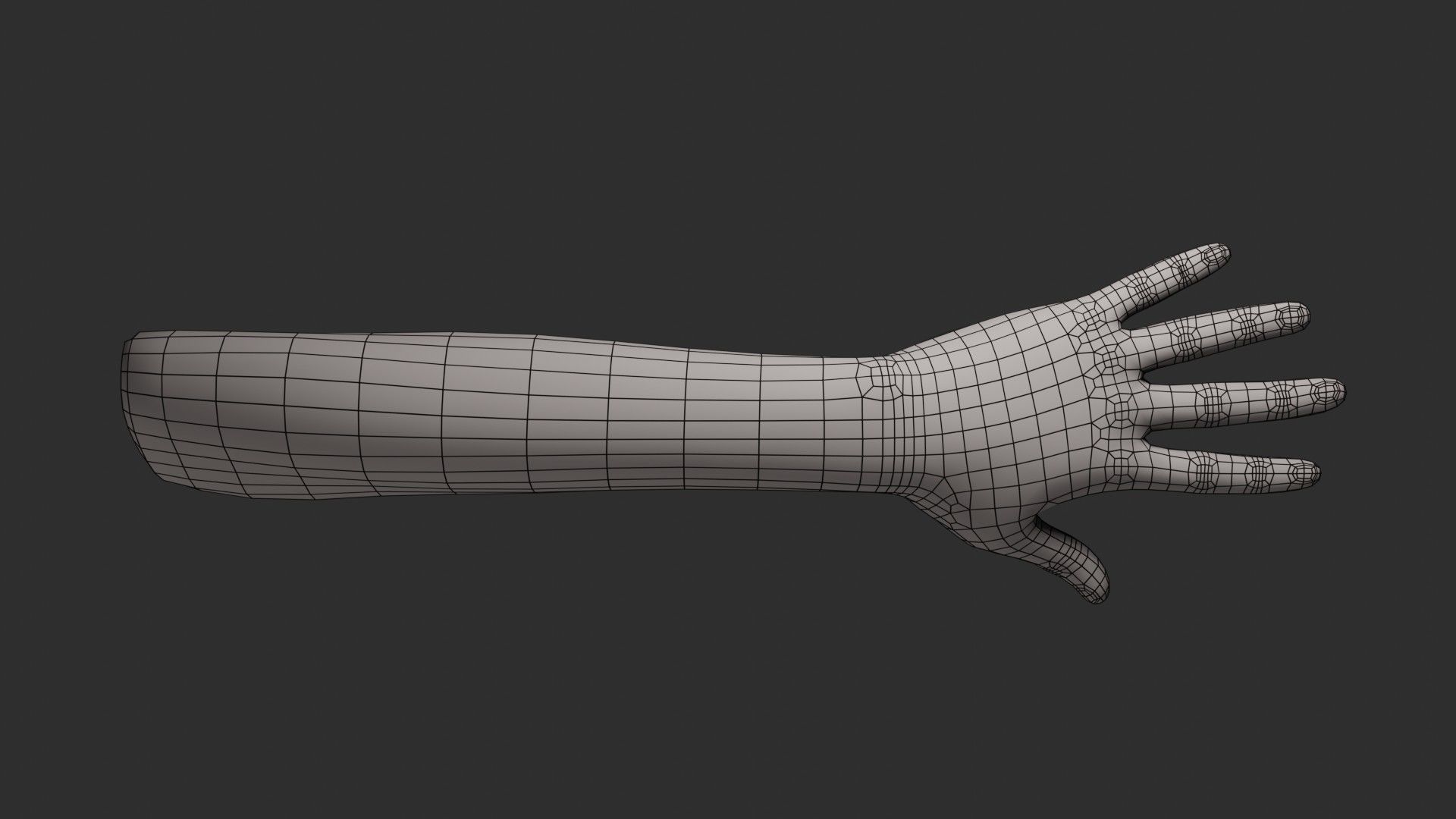 Female Left Hand 3D model_8