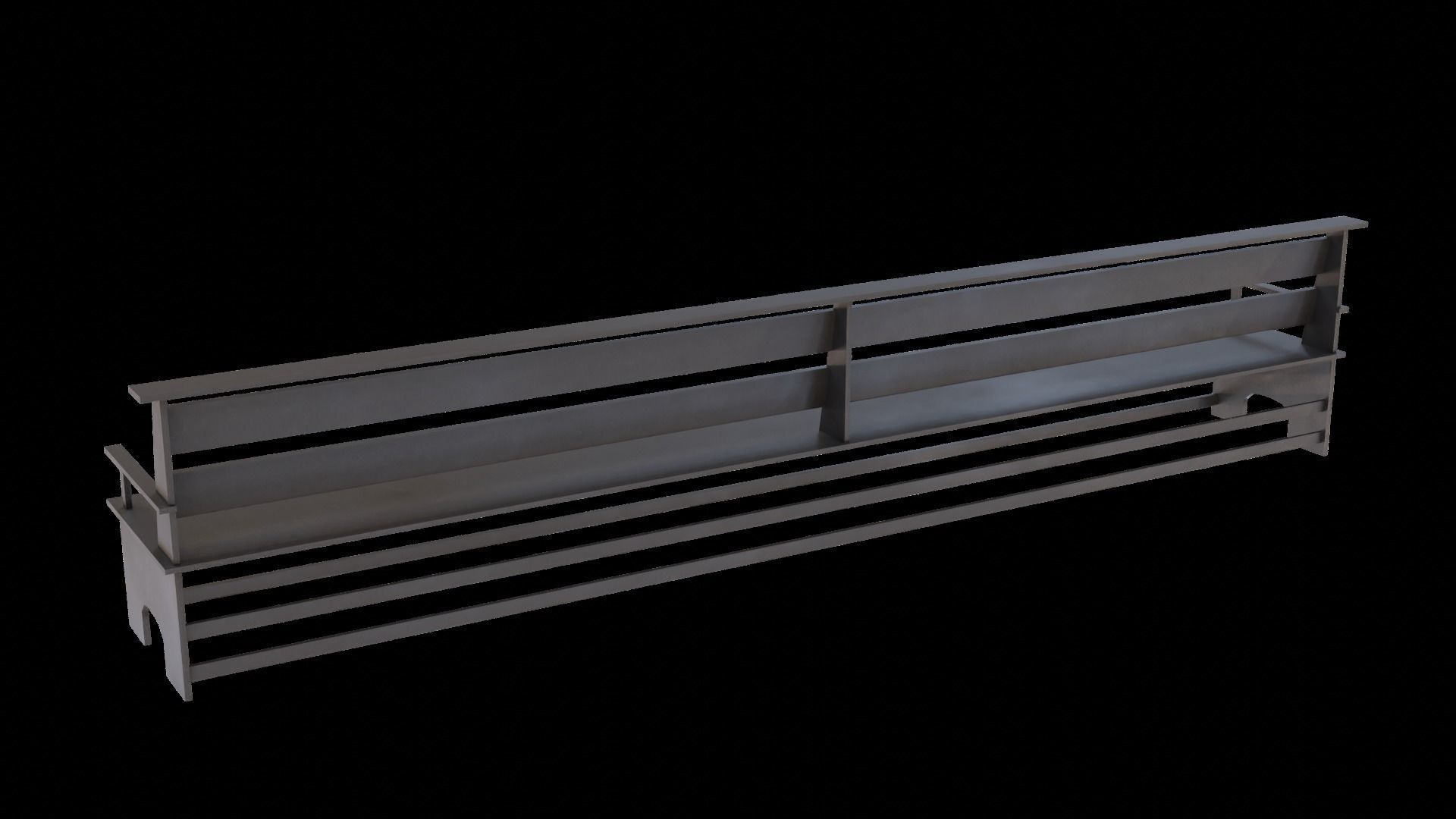 Large Bench Pew many PBR Optios Textures Low-poly 3D model_18