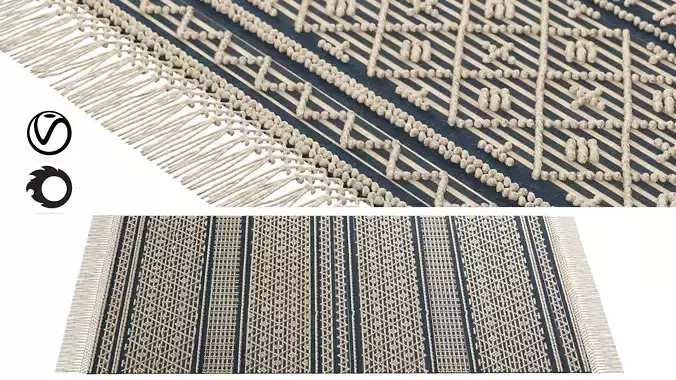 Surya Farmhouse Tassel Row 3D model