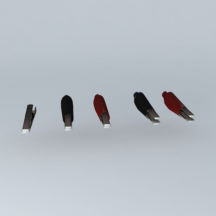 Alligator three pencils Free 3D model_2