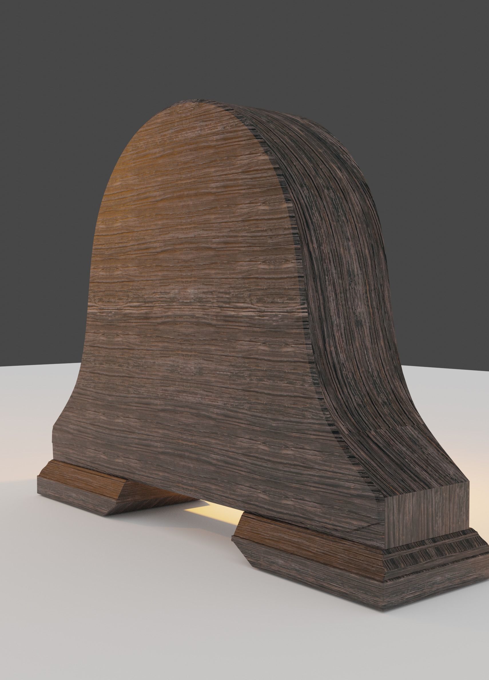 Vintage desk clock Low-poly 3D model_4