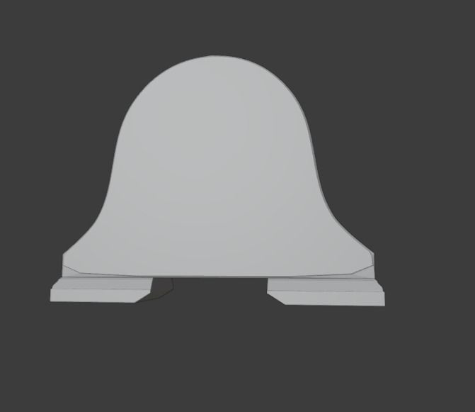 Vintage desk clock Low-poly 3D model_9