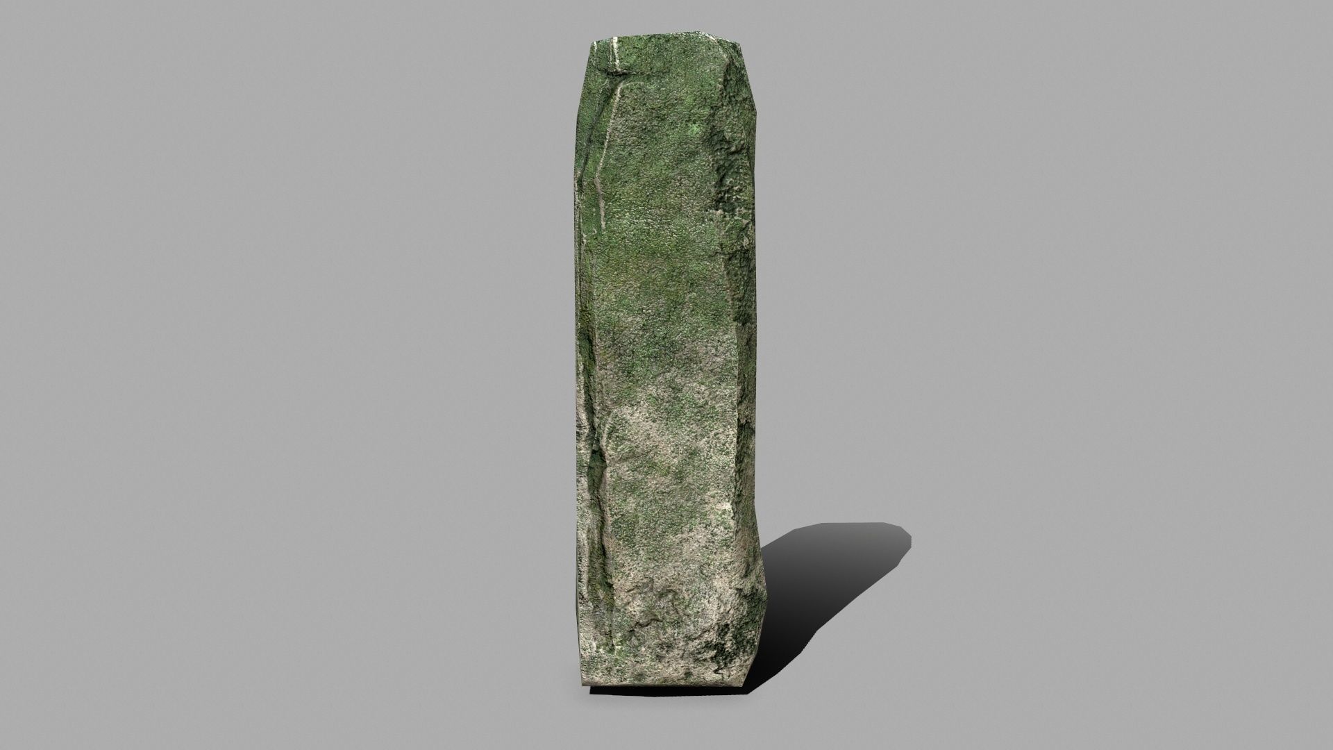 Wood Set stone column Low-poly 3D model_12