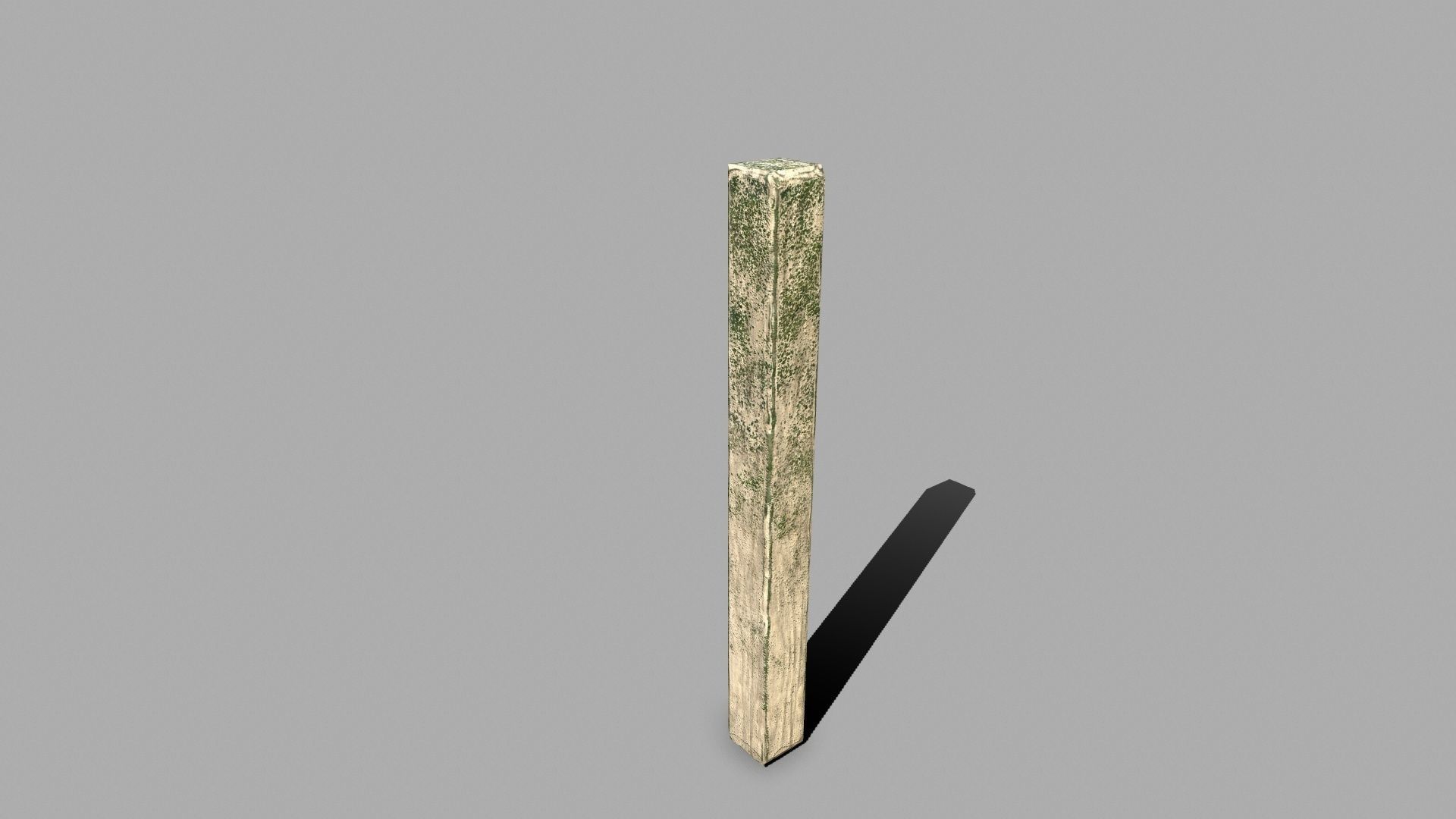 Wood Set stone column Low-poly 3D model_20