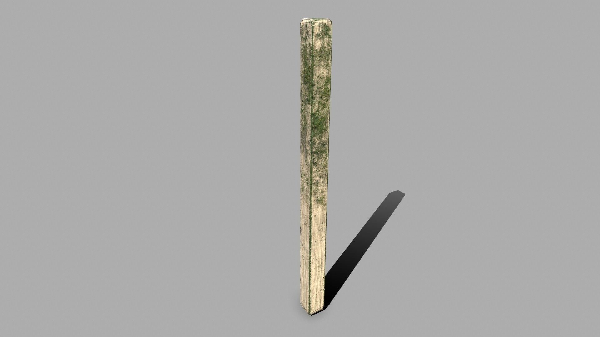 Wood Set stone column Low-poly 3D model_19