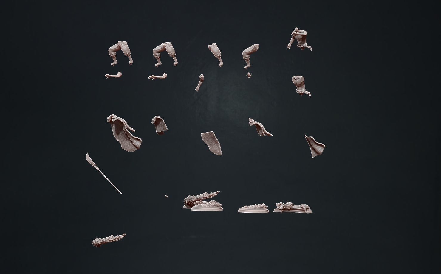 Whitebeard Shanks and Kaido 3d prints - One Piece Yonko 3D Model Collection_11