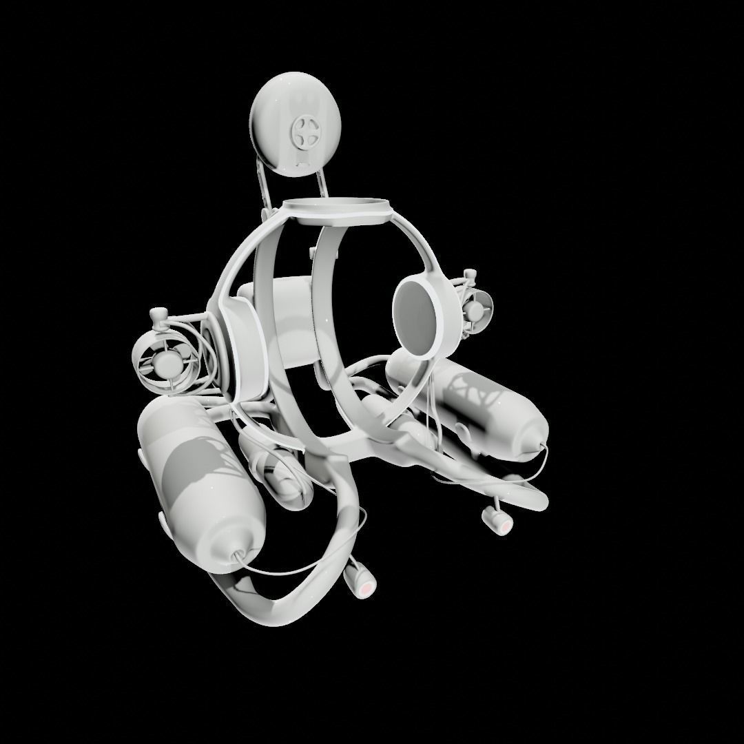 submarine Low-poly 3D model_23