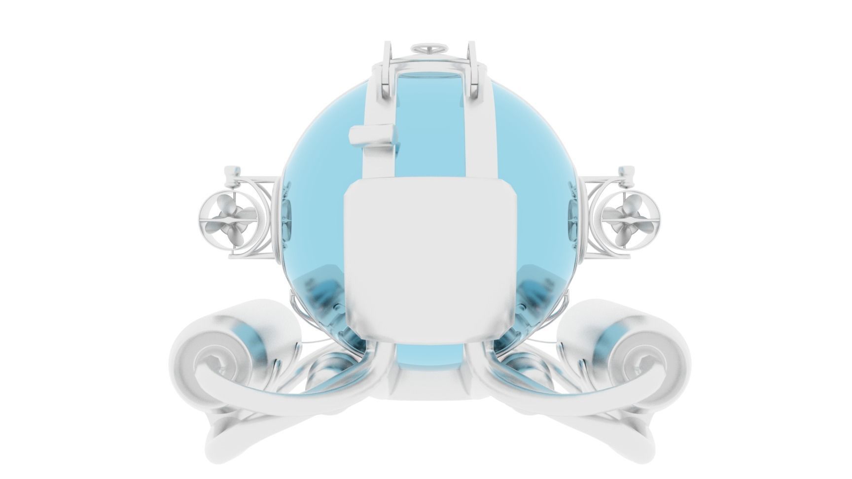 submarine Low-poly 3D model_7