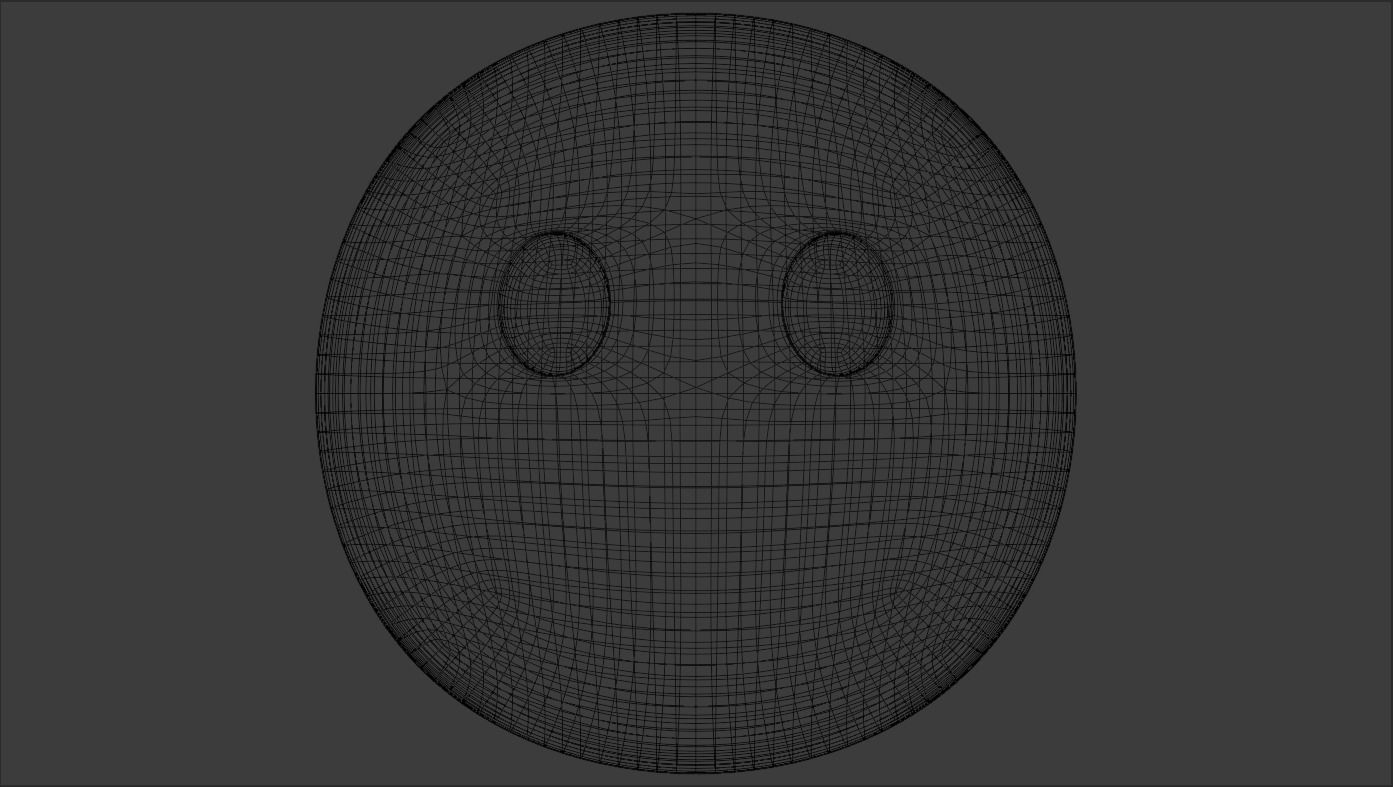 Blank Face Emoji 3D model_5
