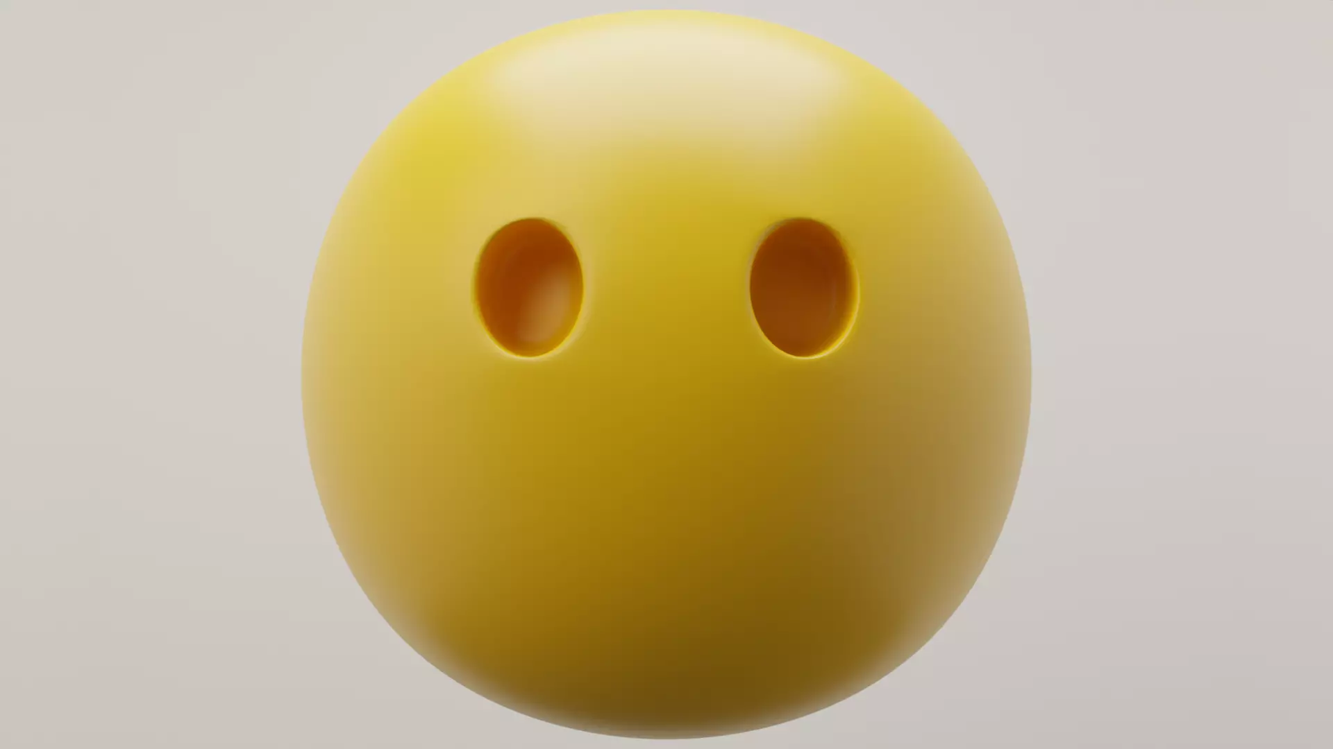 Blank Face Emoji 3D model_0
