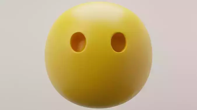Blank Face Emoji 3D model