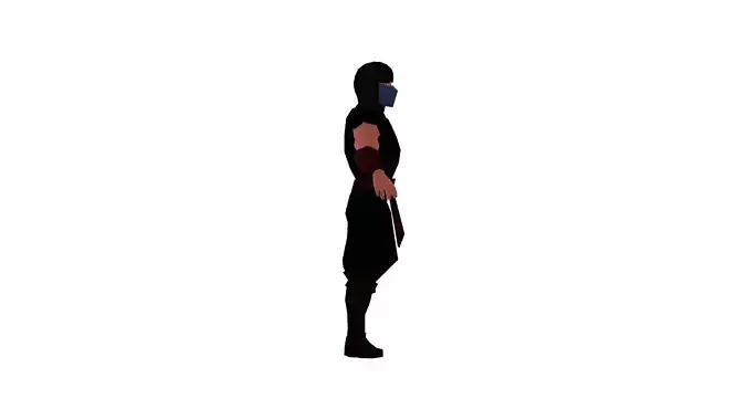 Ninja lowpoly Character model