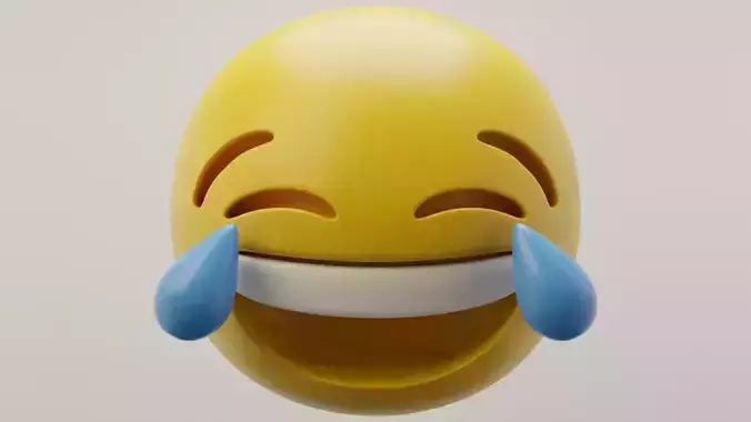 Laughing Crying Emoji 3D model