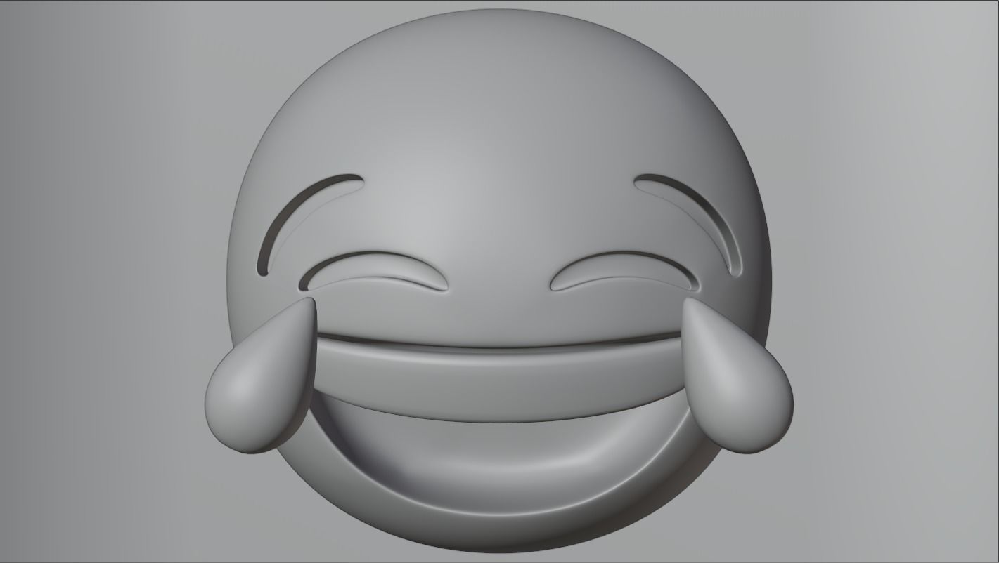 Laughing Crying Emoji 3D model_4