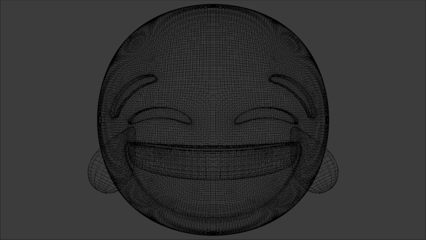 Laughing Crying Emoji 3D model_5