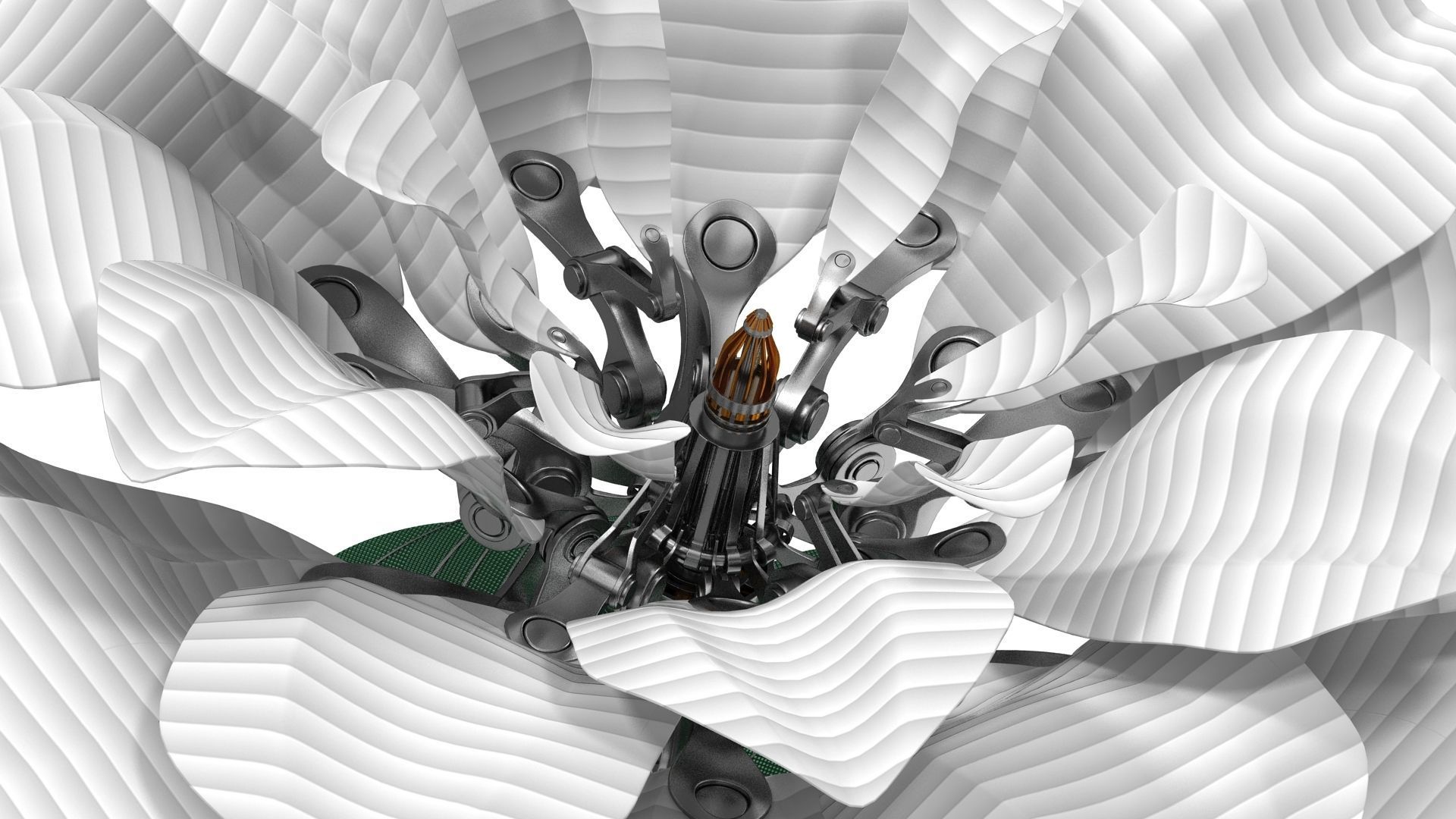 Mechanical Rose 3D model_15