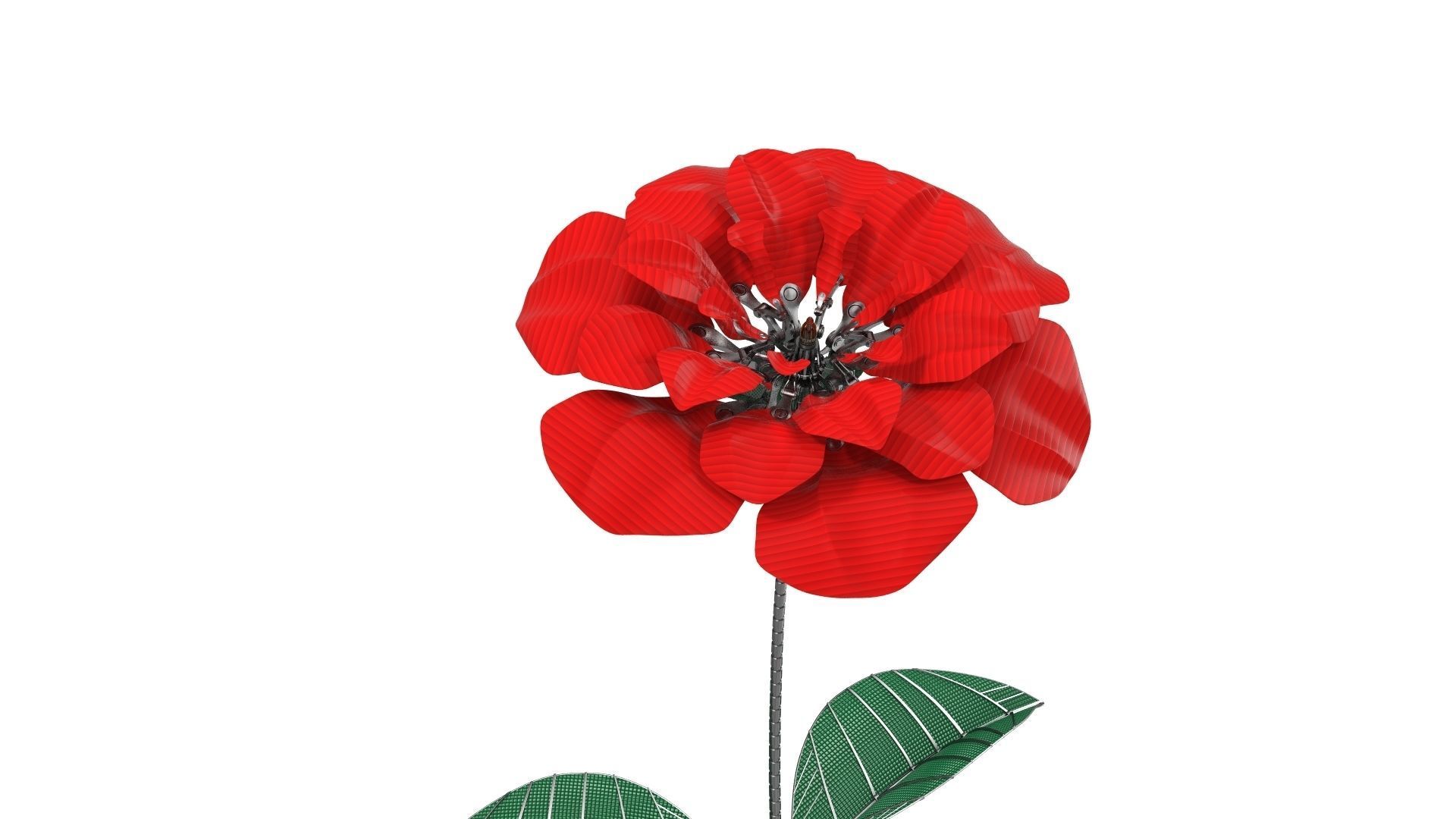 Mechanical Rose 3D model_5