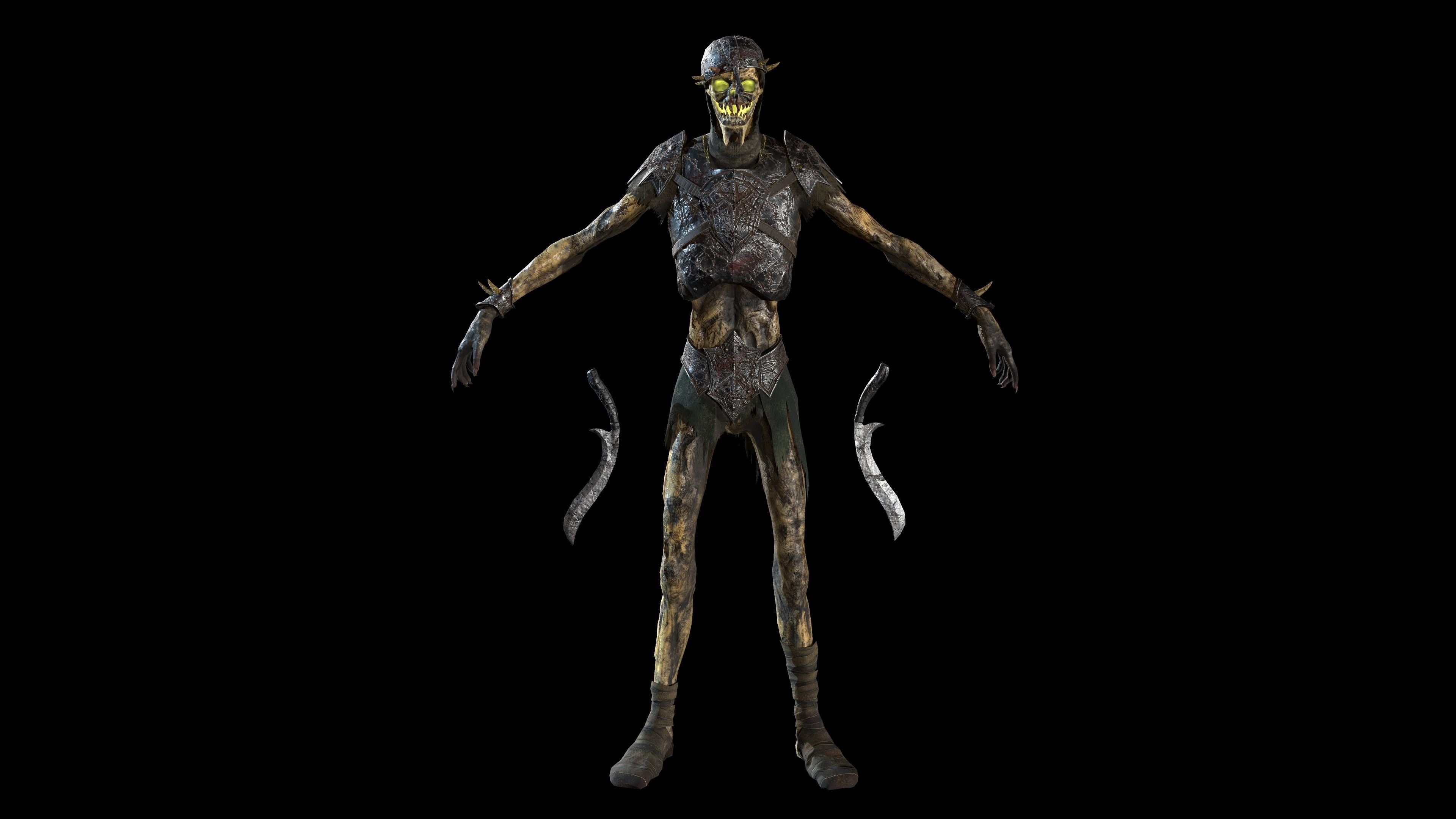 Skeleton-soldier 2 RIGGED Low-poly 3D model_6