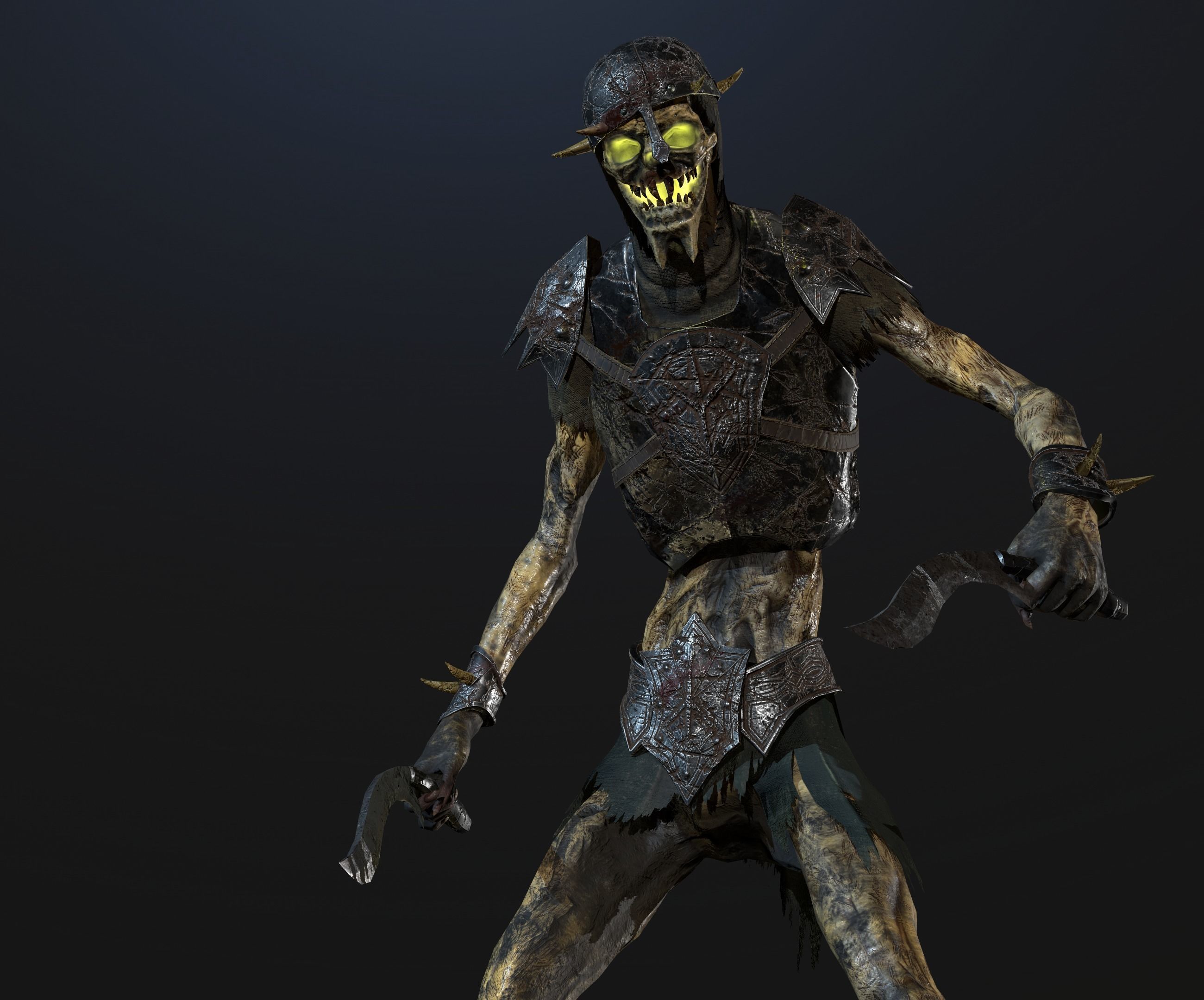 Skeleton-soldier 2 RIGGED Low-poly 3D model_15