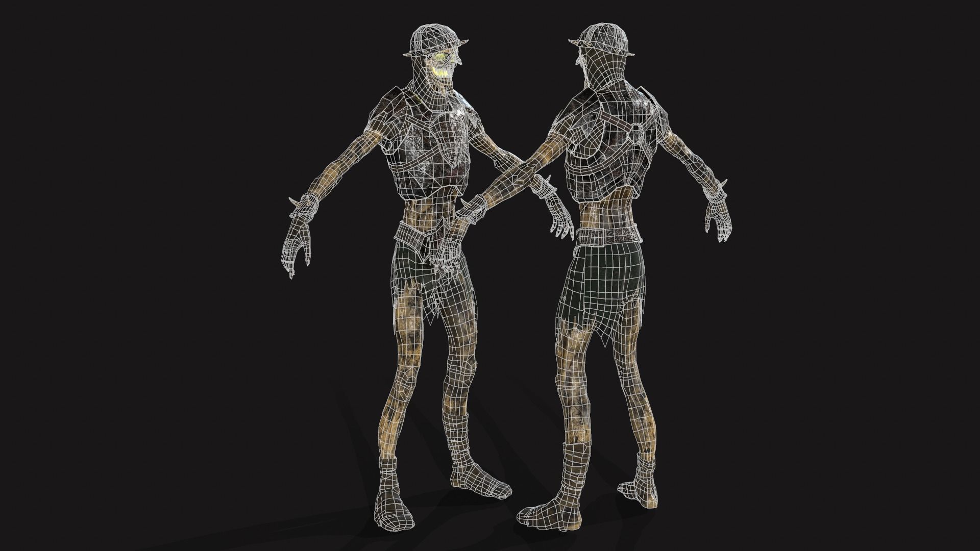 Skeleton-soldier 2 RIGGED Low-poly 3D model_5