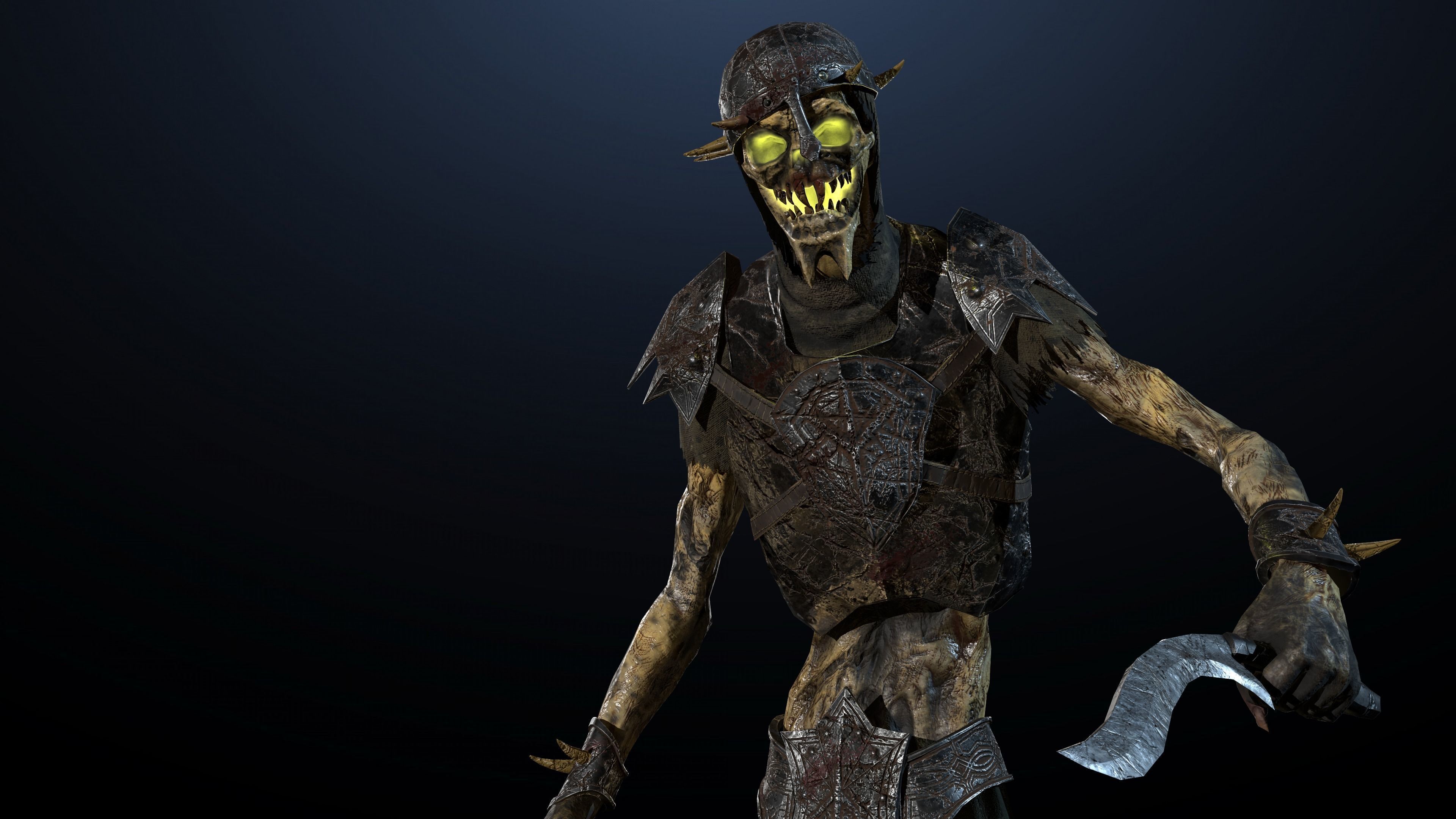 Skeleton-soldier 2 RIGGED Low-poly 3D model_3