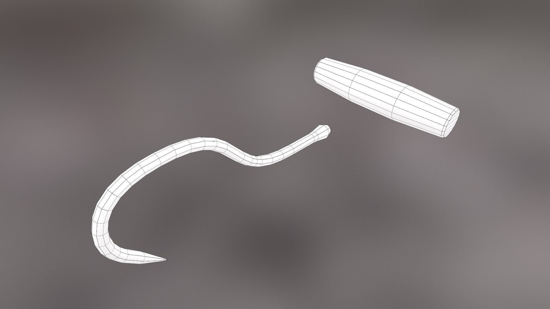 Deboning Hook Low-poly 3D model_32