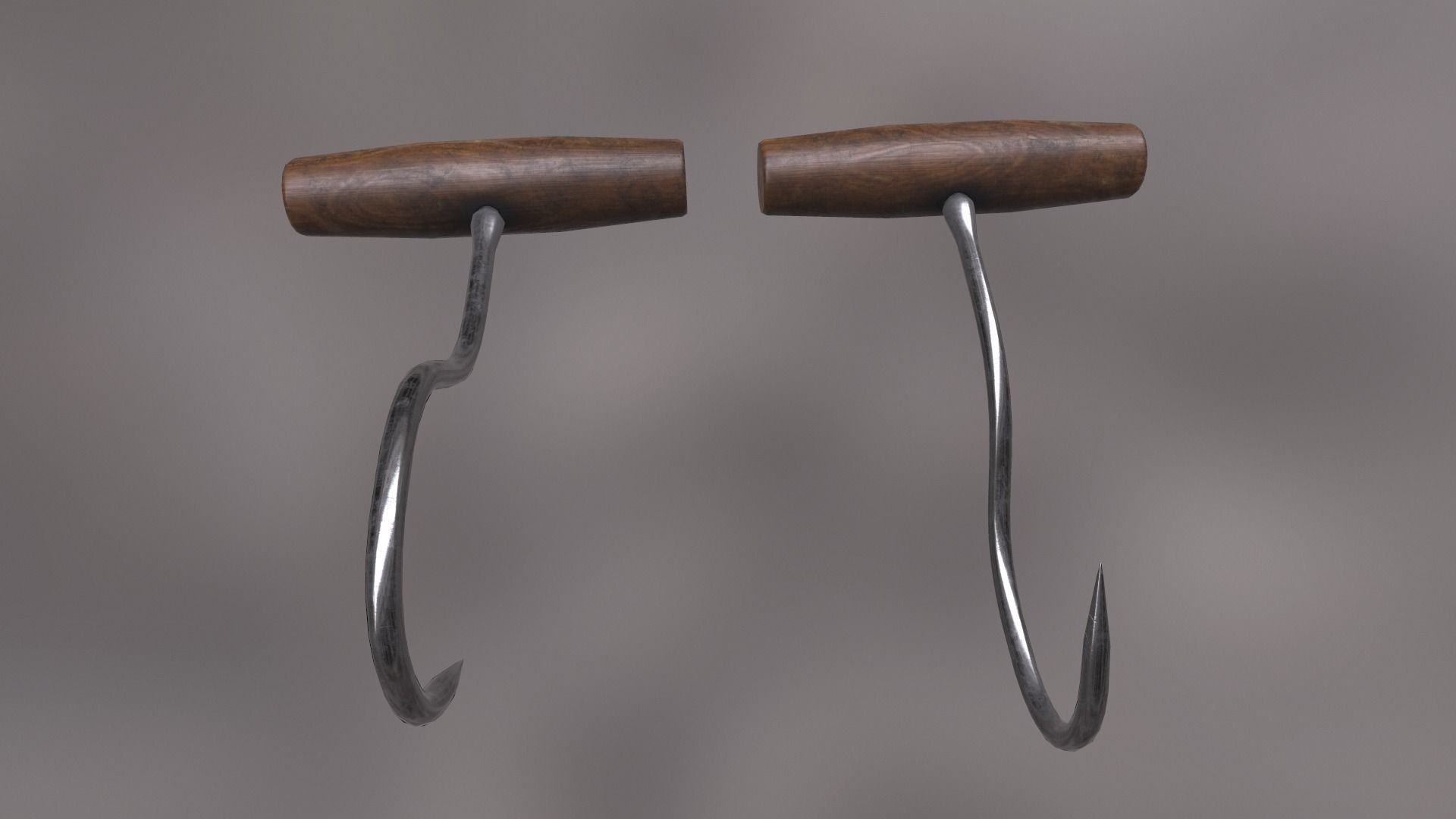 Deboning Hook Low-poly 3D model_6