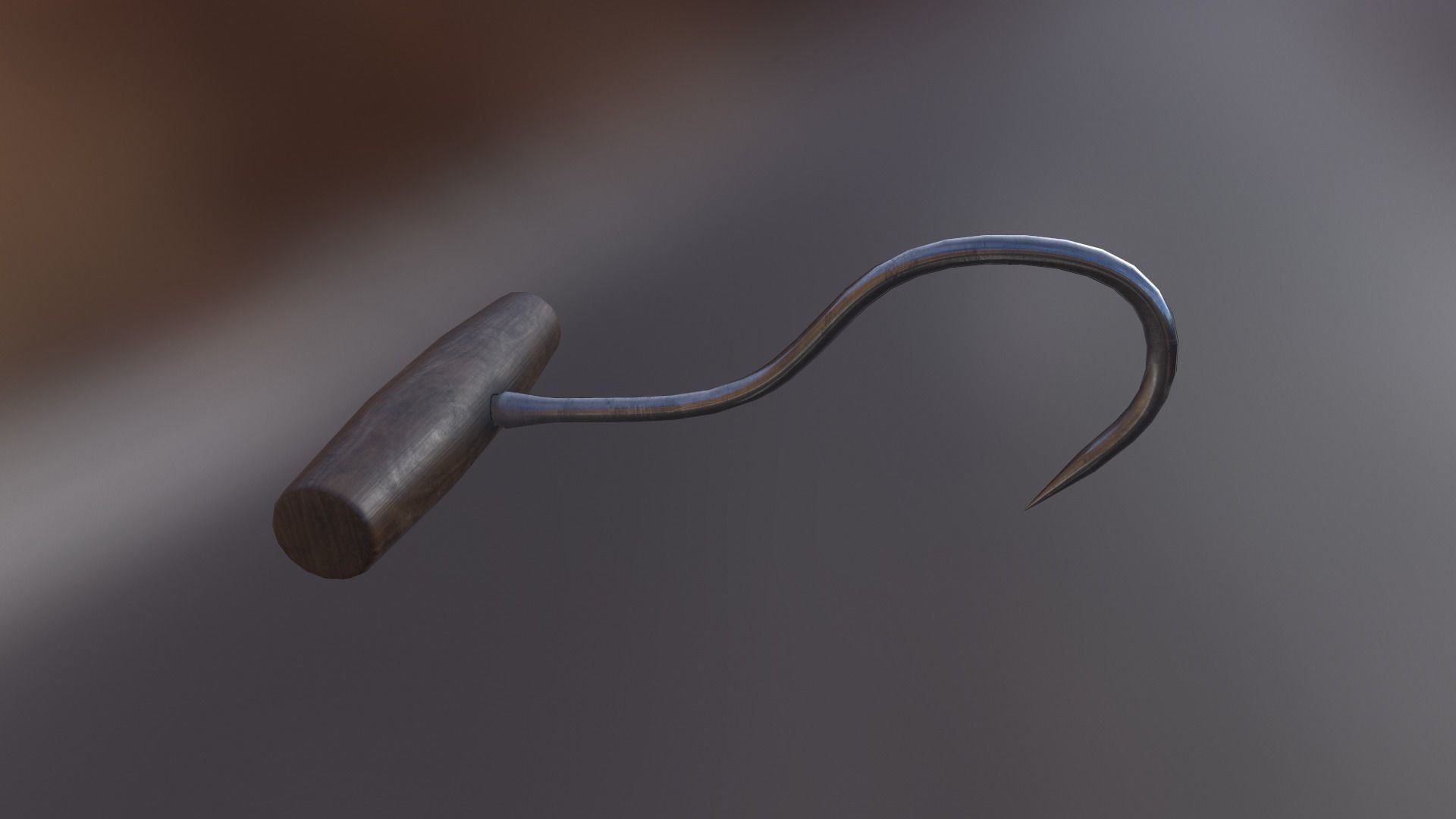 Deboning Hook Low-poly 3D model_17