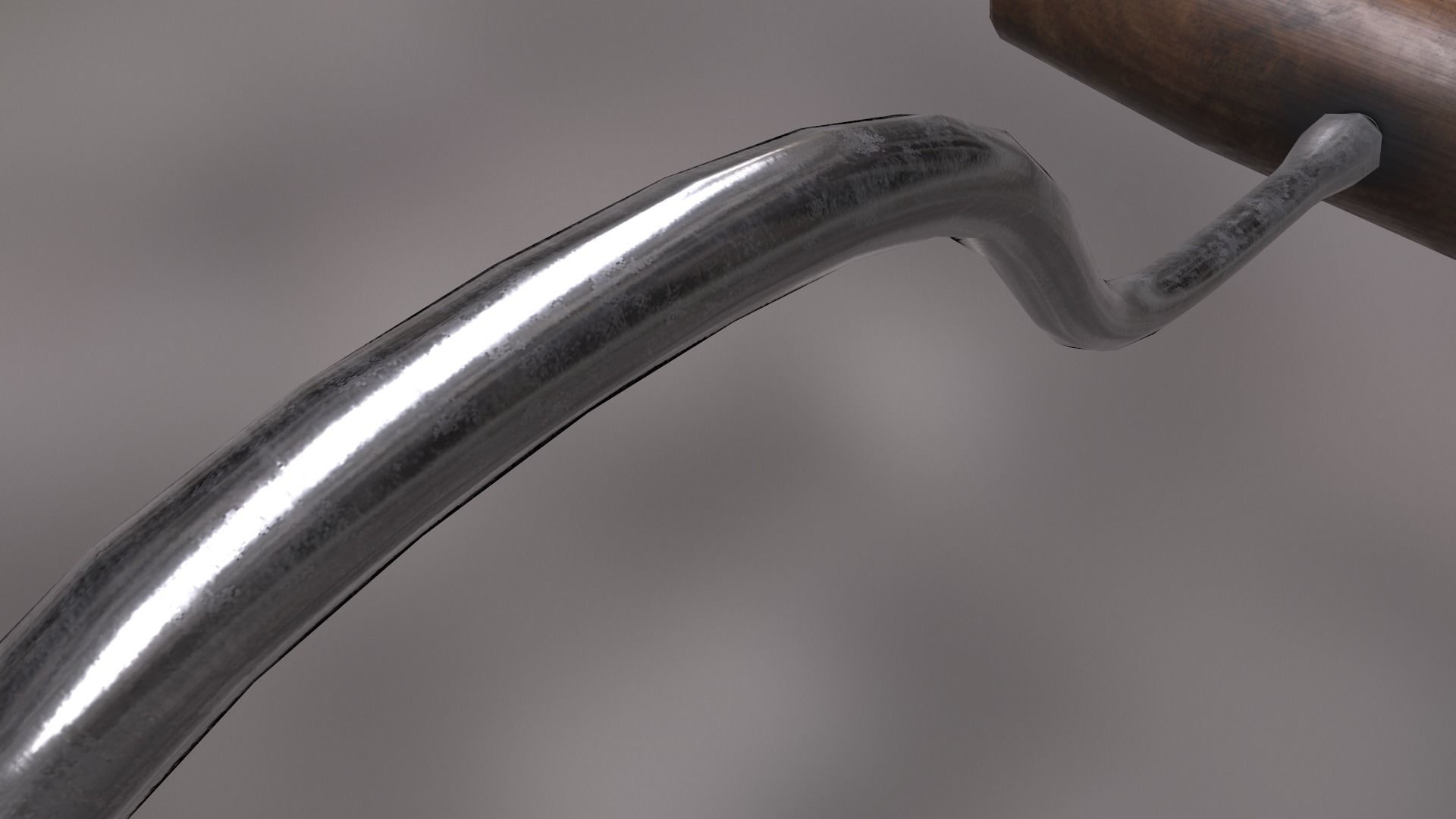 Deboning Hook Low-poly 3D model_10