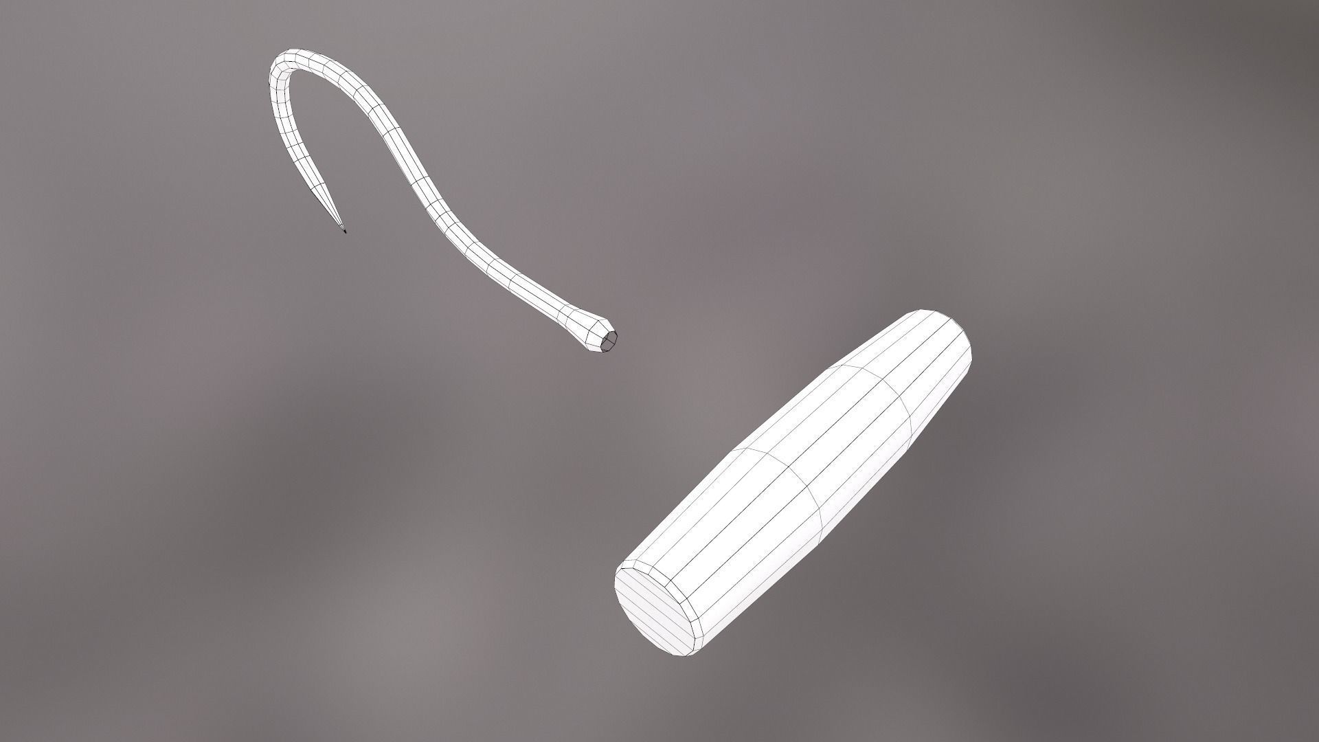 Deboning Hook Low-poly 3D model_31