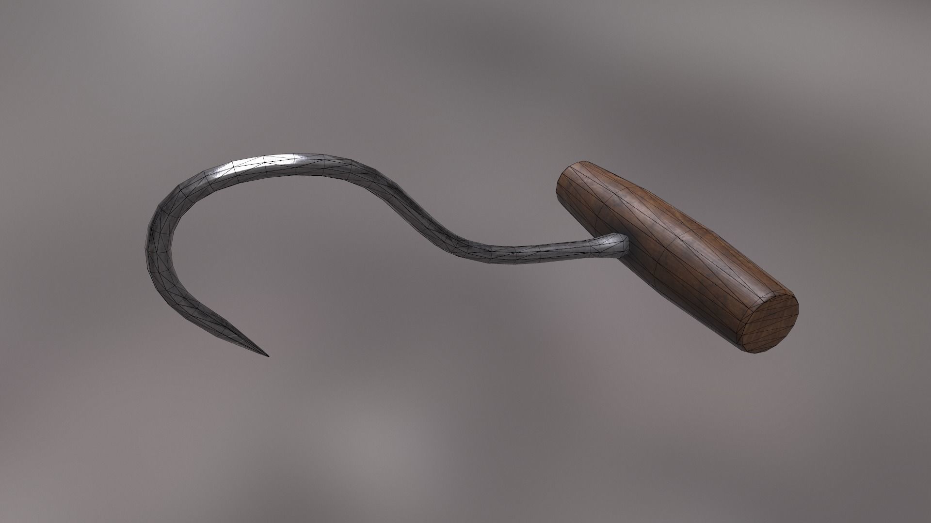 Deboning Hook Low-poly 3D model_33