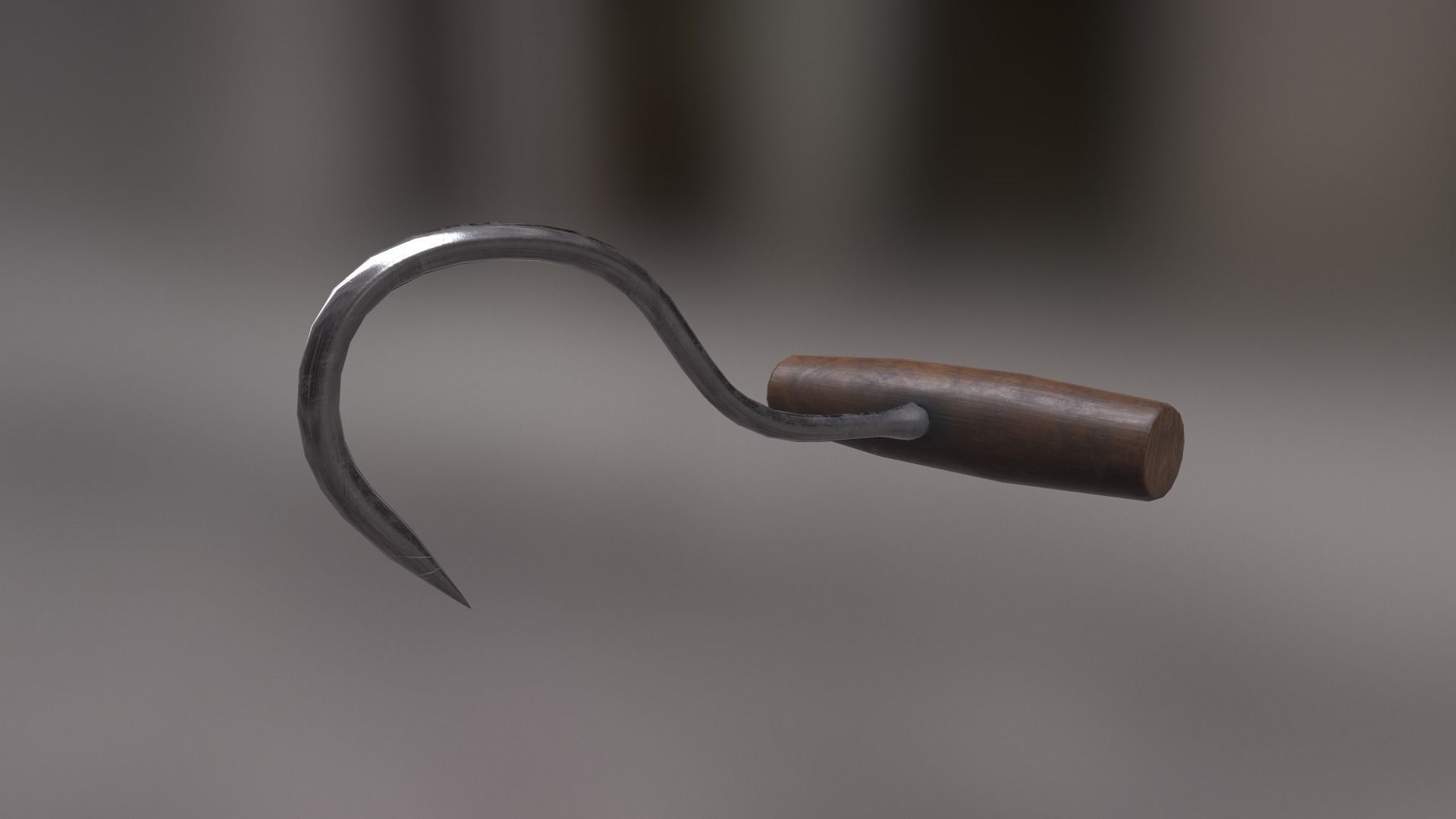 Deboning Hook Low-poly 3D model_3