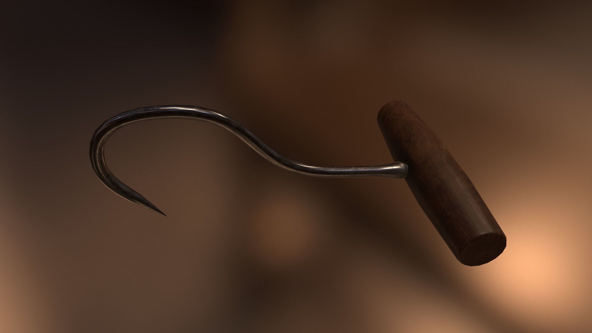 Deboning Hook Low-poly 3D model_12
