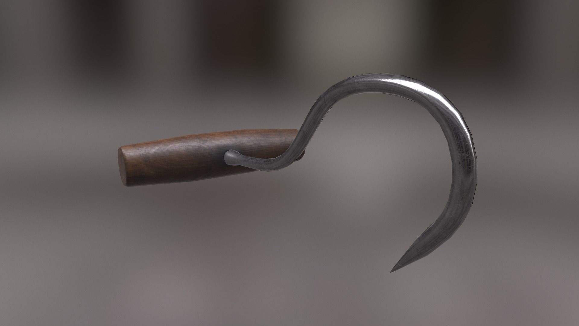 Deboning Hook Low-poly 3D model_5