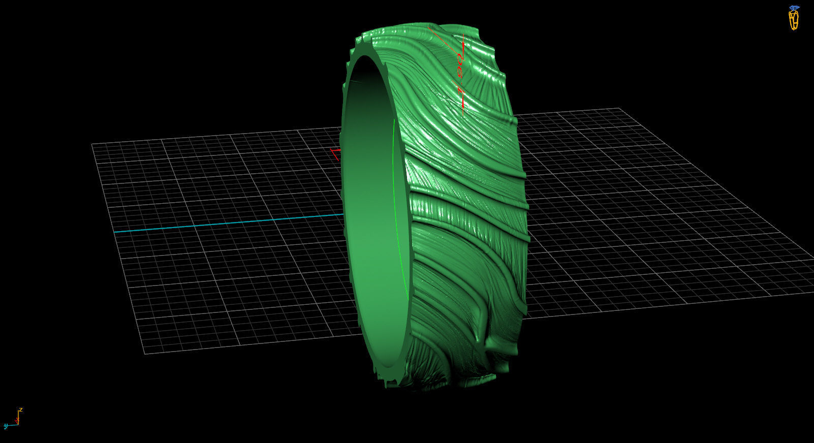 ring with sides 17-20 3D print model_6