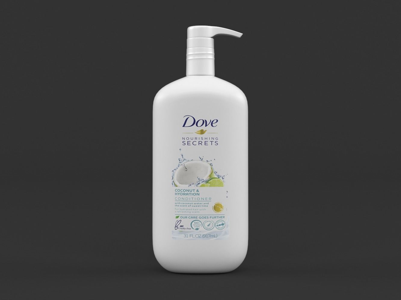 Dove Shampoo and Conditioner 3D model_1