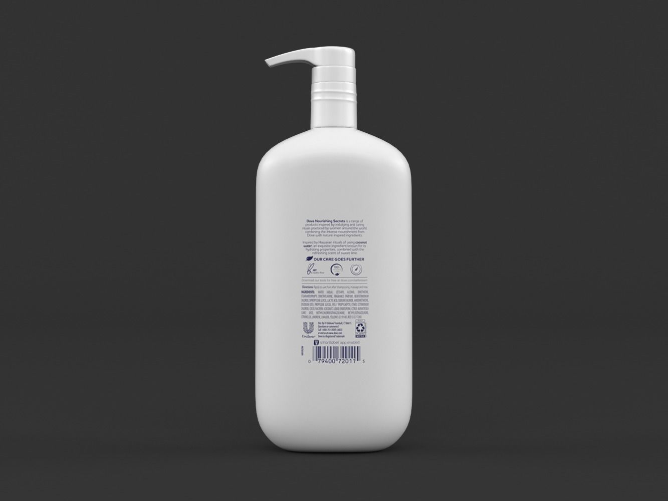 Dove Shampoo and Conditioner 3D model_2