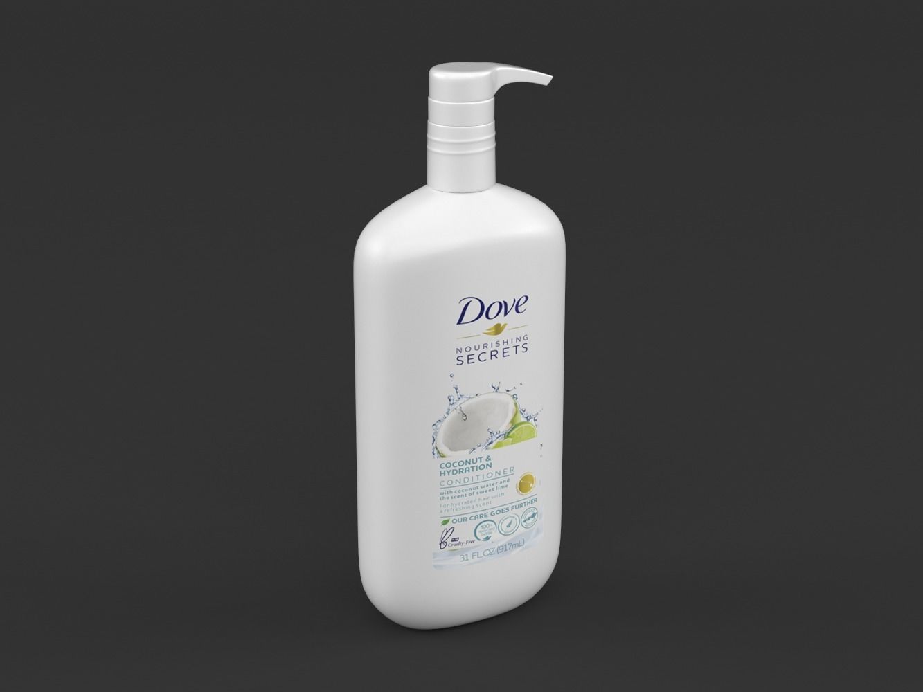 Dove Shampoo and Conditioner 3D model_3