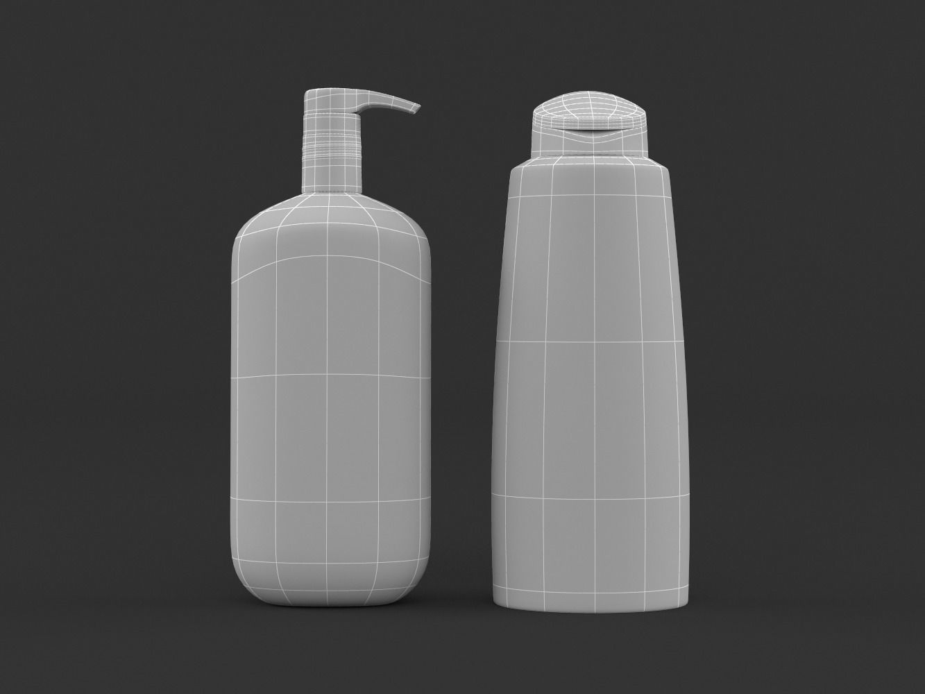 Dove Shampoo and Conditioner 3D model_7