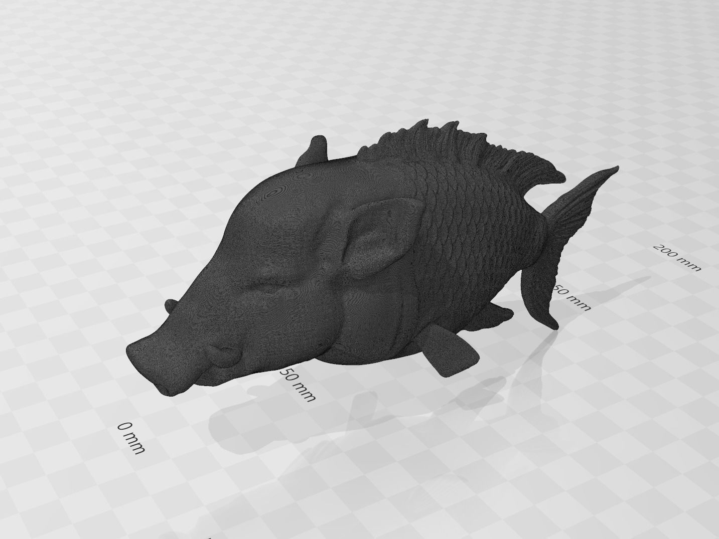 Hogfish Ocean Bacon 3D print model_15