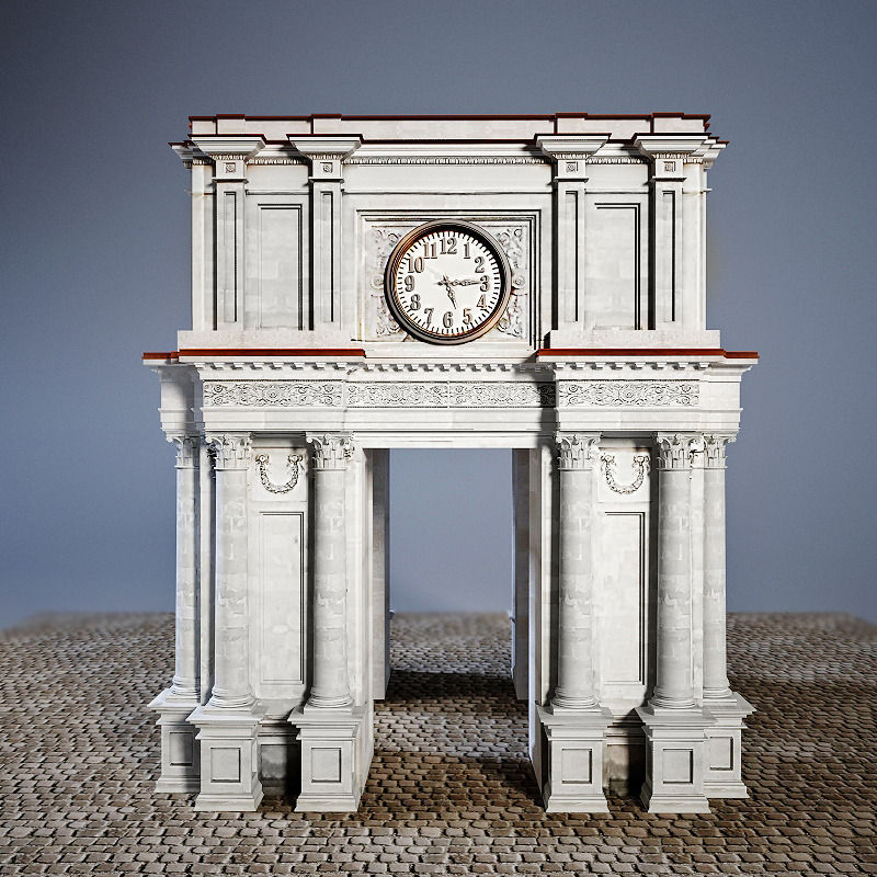 Old architectural Arch  3D model_1