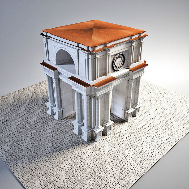 Old architectural Arch  3D model_6