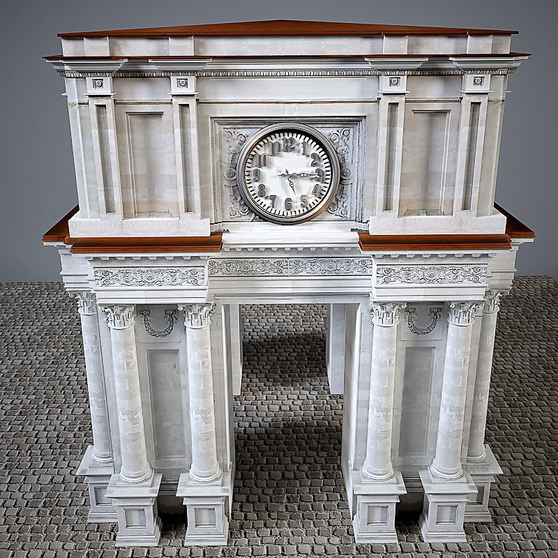 Old architectural Arch  3D model_7