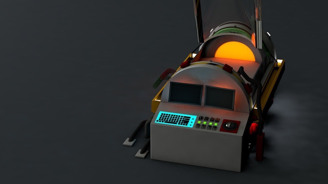 BEST AND THE CHEAPEST LAB CAPSULE v2 HIBERNATION CHAMBER Low-poly 3D model_5