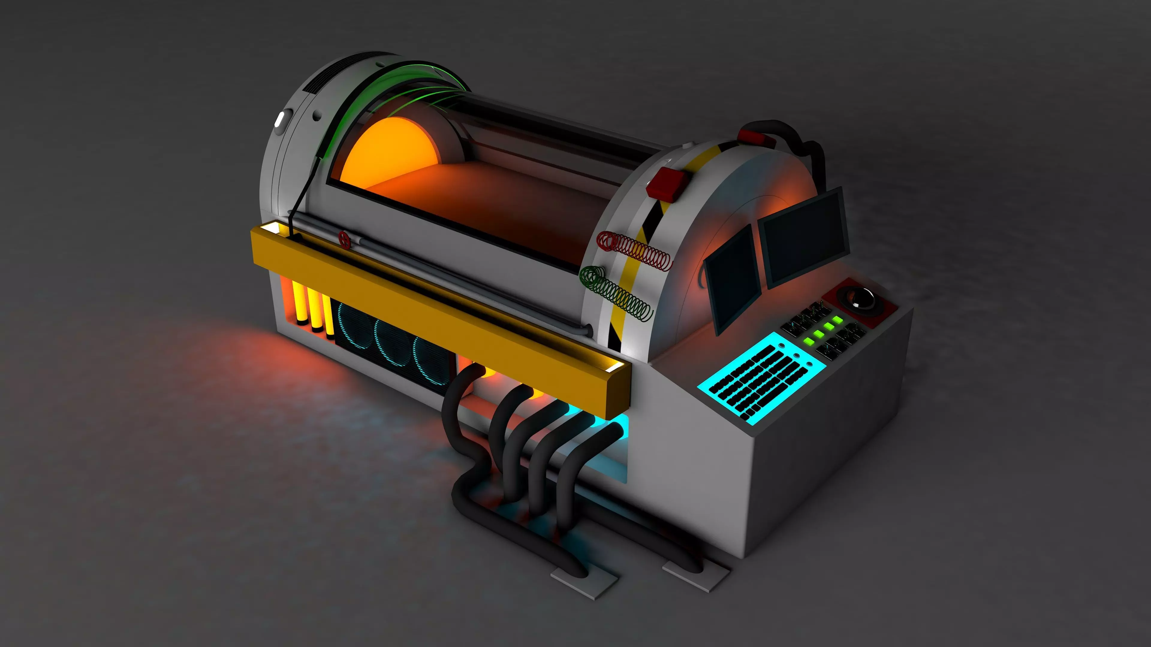 BEST AND THE CHEAPEST LAB CAPSULE v2 HIBERNATION CHAMBER Low-poly 3D model_0