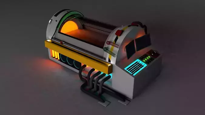 BEST AND THE CHEAPEST LAB CAPSULE v2  HIBERNATION  CHAMBER Low-poly 3D model
