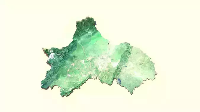 CHENGDU CITY 3D Terrain Digital Elevation Model